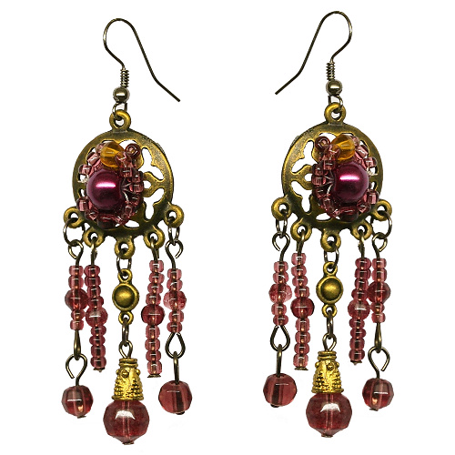 Ohrringe, Ohrhänger, Vintage Look, Ohrschmuck, Modeschmuck, 3312 - zum Schließen ins Bild klicken